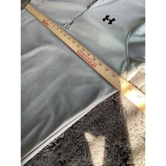 Under Armour Men's Long Sleeve Fleece Coldgear 1/2 Zip Pullover Top Gray Large - Picture 7 of 8